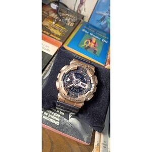 Casio G-Shock Black × Gold Big Case Men's Watch GA-110GD-9B2 Pre Owned